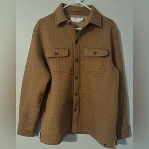 Southern Tide Brown Quilted Shirt Jacket